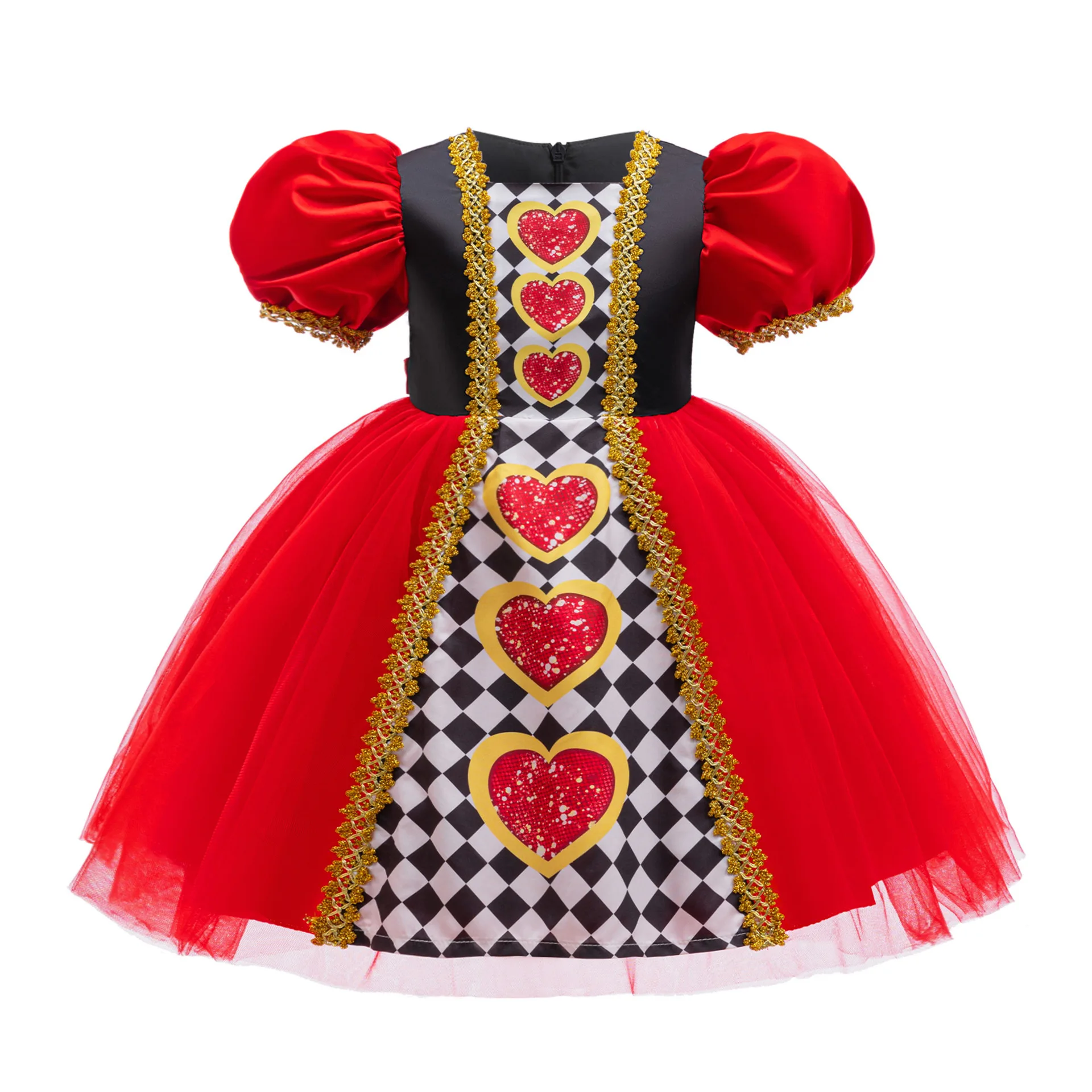 queen of hearts costume short dress Kids Queen of Hearts Costume