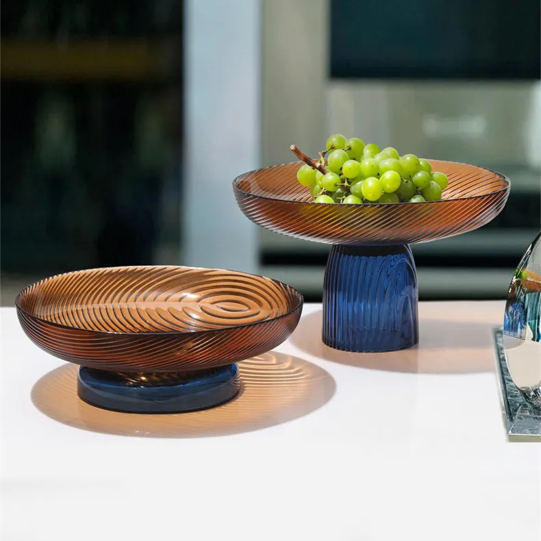 

Modern European Design Lightweight Eco-friendly Glass Snack Tray PP Fruit Dessert Party Plate Pack Western Style Durable Baby