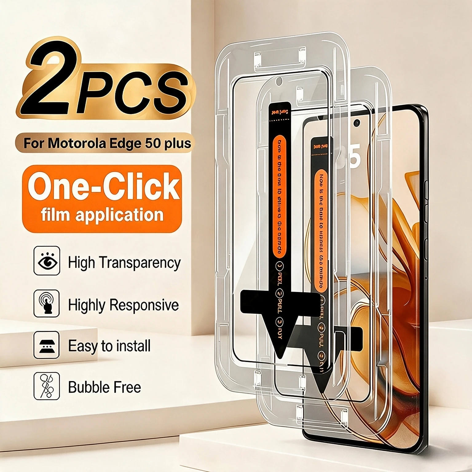 Easy Install Tempered Glass For Motorola Edge 70 Fusion 60 50 Pro Moto G86 G35 G54 G56 G55 G85 G84 G87 G75 G17 Screen Protector