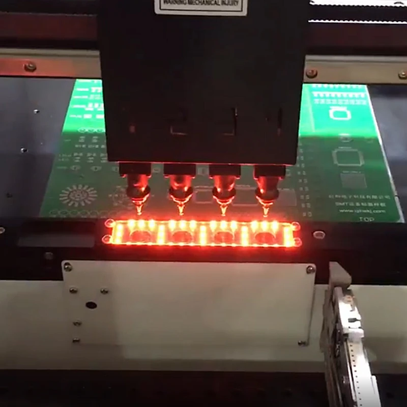 Máquina automática completa de seleção de 4 cabeças com sistema visual de 2 câmeras, máquina smt para linha de produção de led, linha de montagem pcb bga