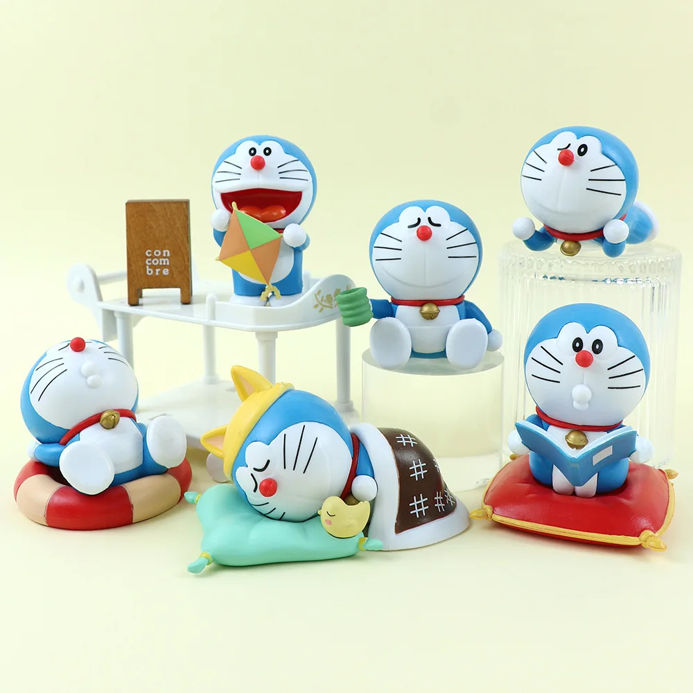 Cartoon Doraemon Schlüsselanhänger Blind Box Freizeit Serie Actionfigur Puppen Schlüsselanhänger Überraschungstasche Auto Schlüsselanhänger Weihnachtsgeschenke