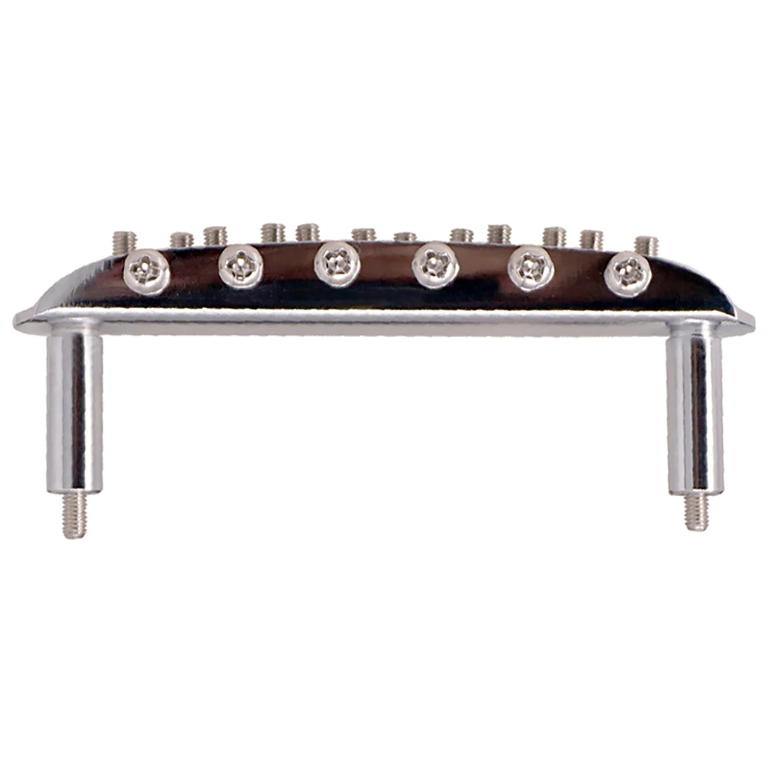 BVBV Guitar Saddle Bridge with Adjustable Barrel Saddles Zinc Alloy for Mustang Jaguar Jazzmaster Guitar Accessories,Silver