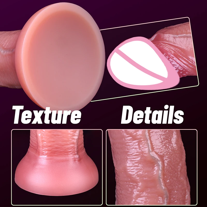 Sex Toy Realistic Dildo Sliding Foreskin Big Penis Suction Cup Dildos Female Masturbator Fake Dick Adult Anal Sex Toys for Women view 4