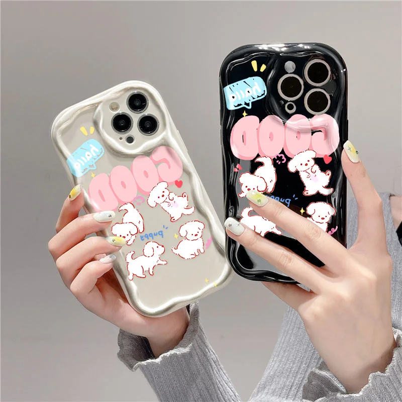 

Cute Dog Wavy Phone Case For Xiaomi 13t Pro Case Redmi Note 12S 12 10 11 9 8 Pro 12C 10C 11S 10S 9S Poco X5 X3 Pro Soft Cover