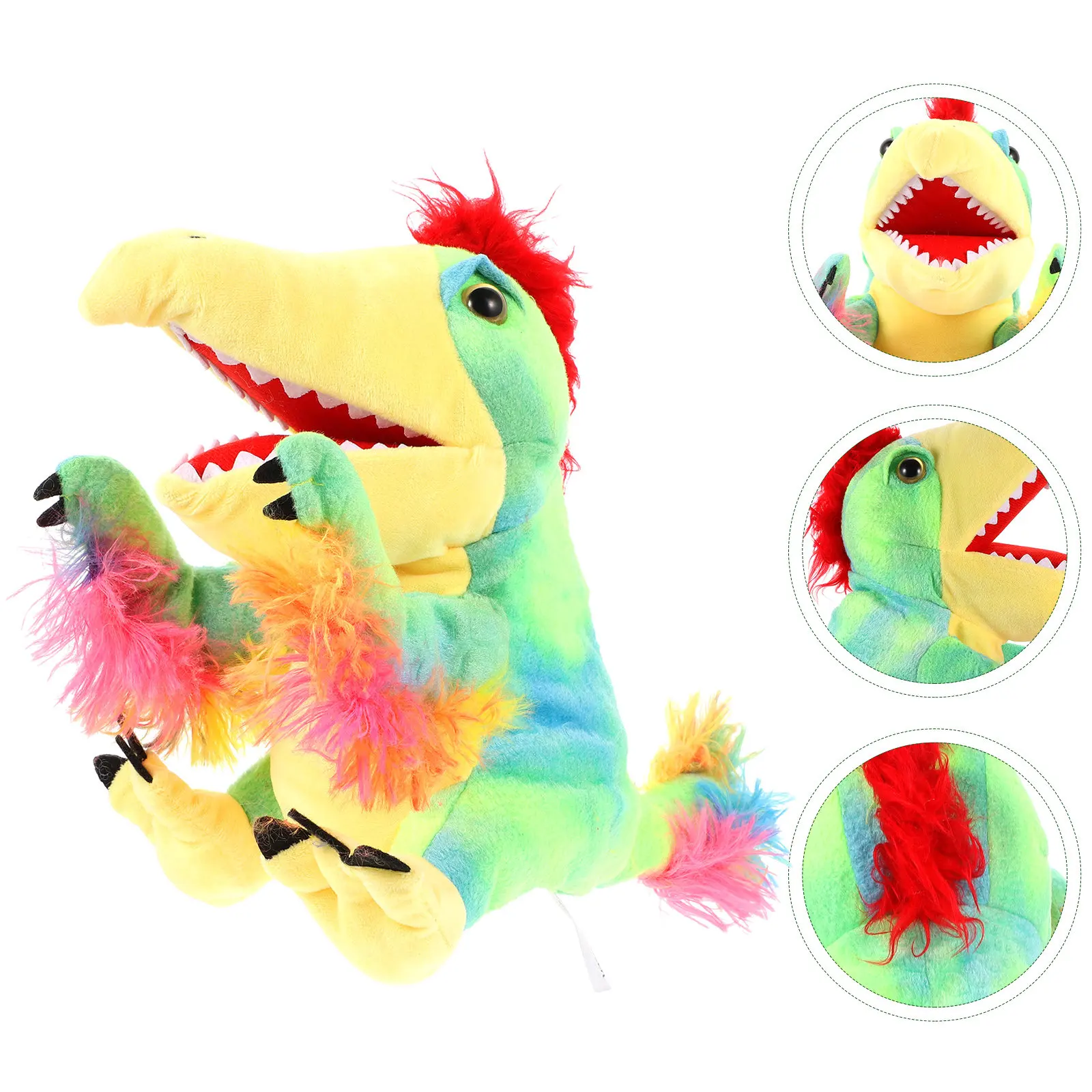 

Dinosaur Hand Puppet for Kids Storytelling Learning Interactive Play Educational Preschool Activity Classroom Use Handmade Soft