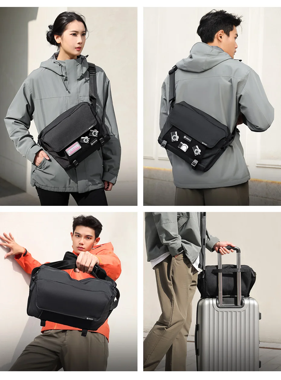 Ulanzi BP11 Umhängetasche mit 9 l Fassungsvermögen, Schultertasche für Sony, Canon, Nikon, Schultertasche für Smartphone, Fotografie, digitale Spiegelreflexkamera – Detail 4