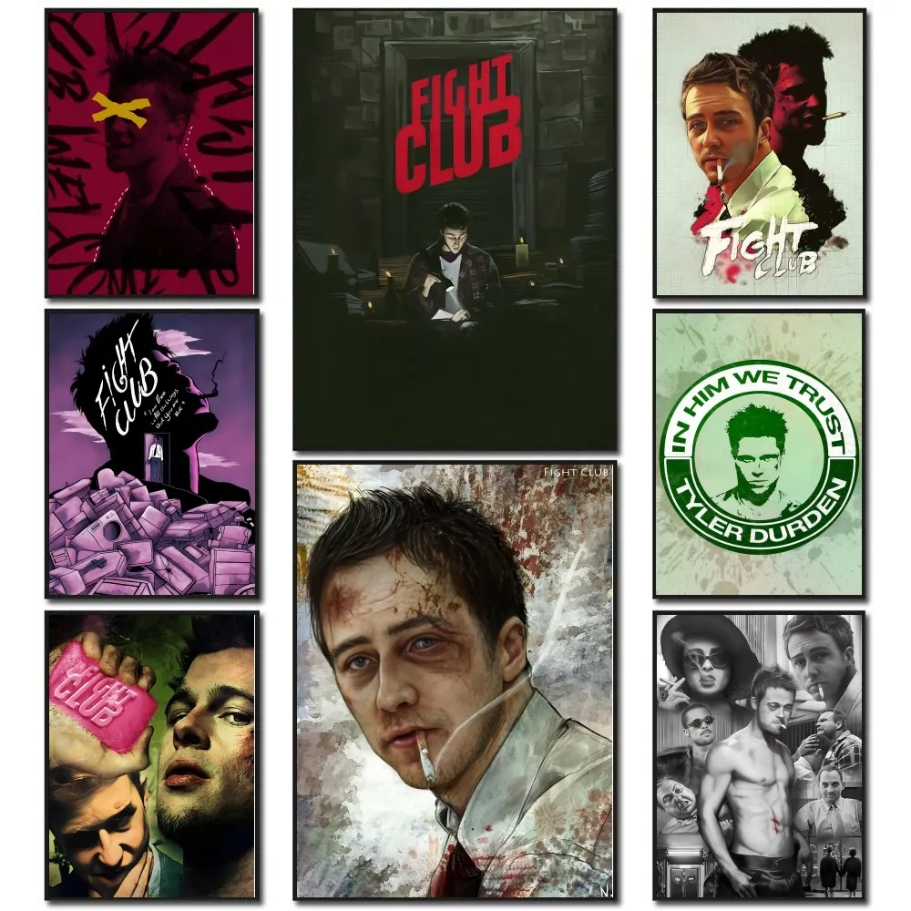 F-Film Fight Club Poster Paper Print Home Living Room Bedroom Entrance Bar Restaurant Cafe Art Painting Decoration