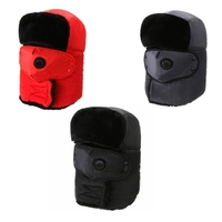 Y1UB Electric Heating Earflap Hat Thermal Trapper Hat Heat Balaclava Plush Bomber Hat