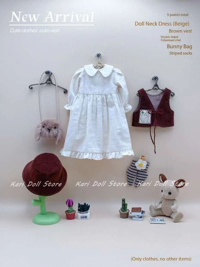 Kari Doll Clothes and skirts  2025 Doll collar dress vest hat baby suit for Landazz Landoudou Doll