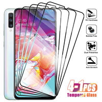 4-1Pcs Tempered Glass For Samsung Galaxy A90 A80 A70 A60 A50 A40 A30 A20 A10 Screen Protector on Samsung A10S A20S A50S 4G