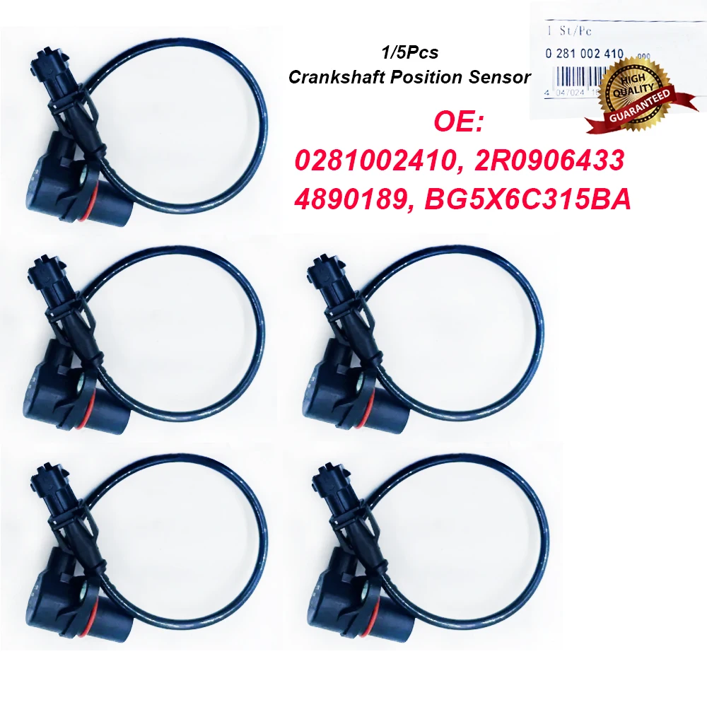 1/5PCS 0281002410 4890189 Sensor de Posição do Virabrequim BG5X6C315BA 2R0906433 Para F-250 Iveco Tector Euro Cargo Para VW Worker