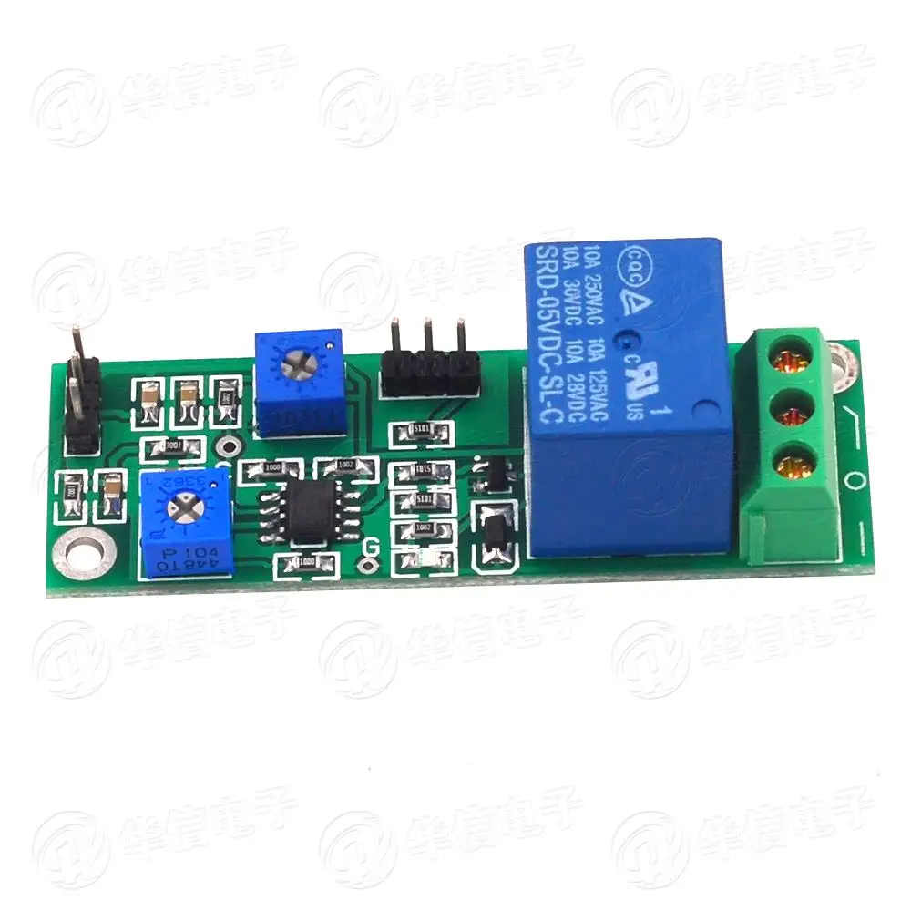 5V/12V hysteresis voltage comparator module threshold adjustable switch relay dual output jitter elimination control