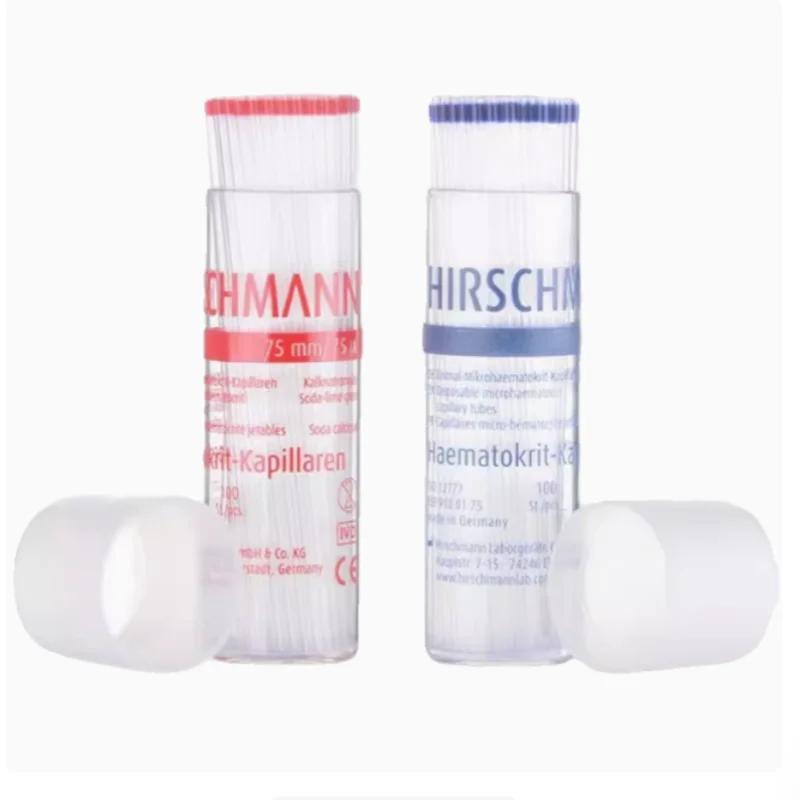 100pcs Micro blood cell glass blood collection tube, sodium heparinized micro blood cell volume meter capillary