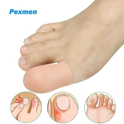 Pexmen 2/4Pcs Big Toe Caps Gel Toe Covers Protect Toe from Rubbing Ingrown Toenails Corns and Blisters Foot Care Protectors