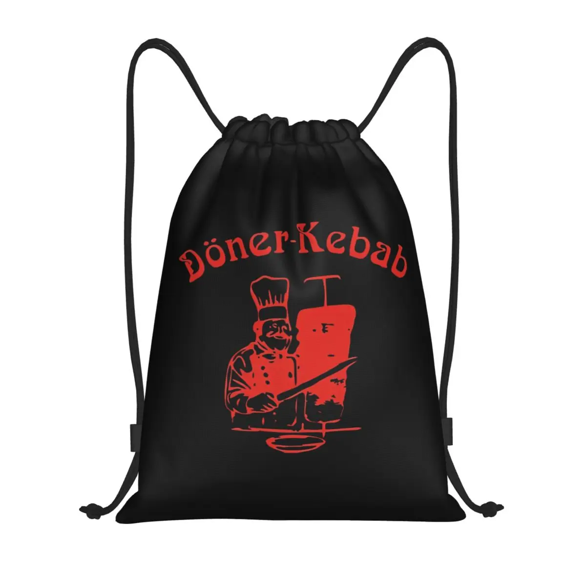 

Doner Kebab Logo Multi-function Portable Drawstring Bags Sports Bag Book Bag