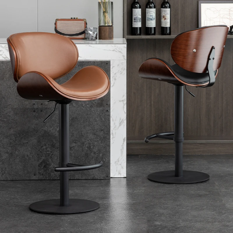 Nordic Island Bar Chair Reception Barber Coffee Design Dining Chairs Rotating Modern Sillas Cadeira Sandalye Furniture HD50BY