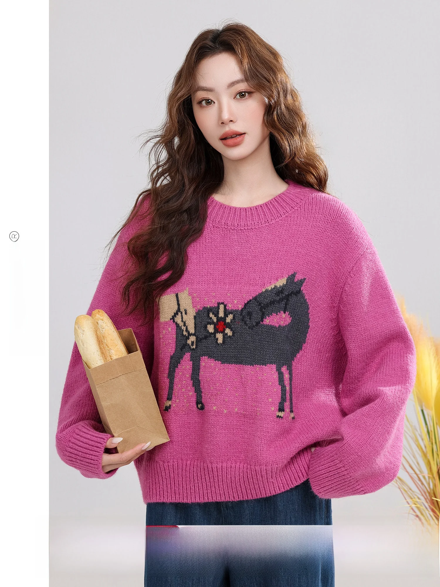 

Новый зимний женский свитер свободного кроя с круглым вырезом, удобный повседневный вельветовый мягкий кардиган для города