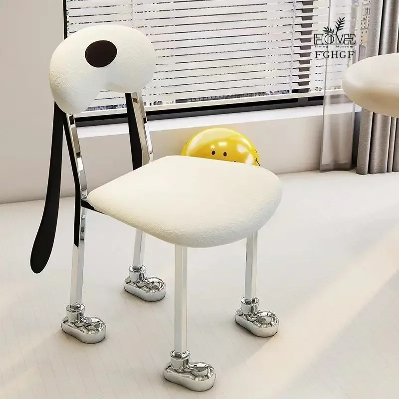 

Second-hand Dog Back Chair Dining Chair Makeup Bedroom Children's Room Designer Dining Table Cute Cartoon Simple