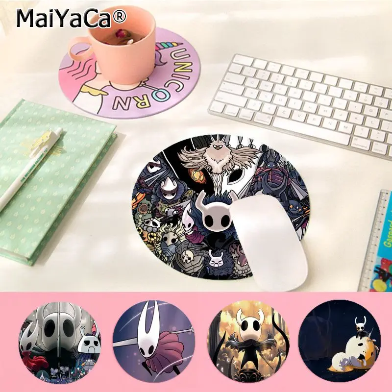 Hollow Knight Mousepad Round Custom Skin Office Computer Desk Mat Table Keyboard Big Mouse Pad Laptop Cushion Non-slip OfficDesk