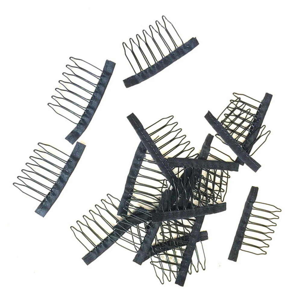 

10Pcs 7 Teeth Steel Tooth Wig Comb Clips For Lace Cap Hairpiece Fixing Beauty Salon Accessories