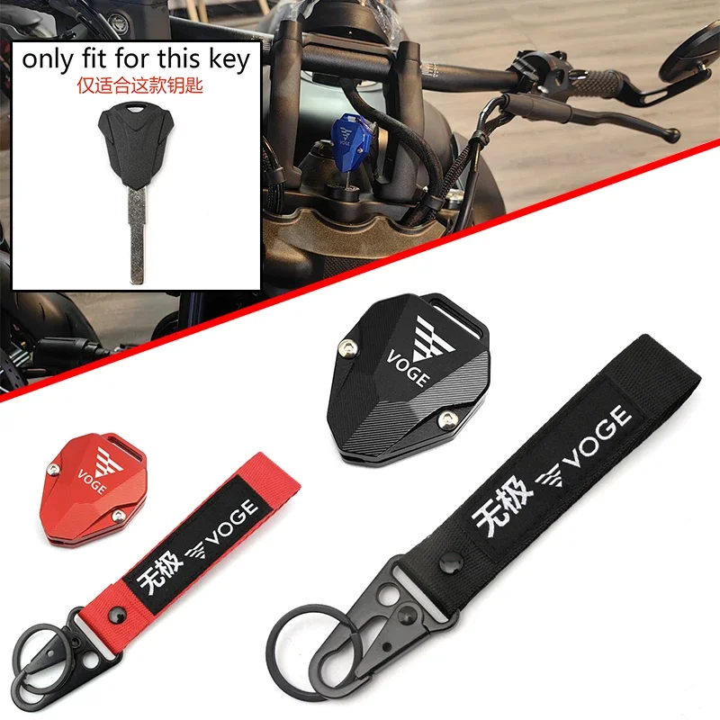 VOGE For VOGE 525R 250RR 300RR 300AC 500AC 650DS 250 300 RR 500 AC Motorcycle CNC Key Cover Case Shell Badge Keyring Embroidery