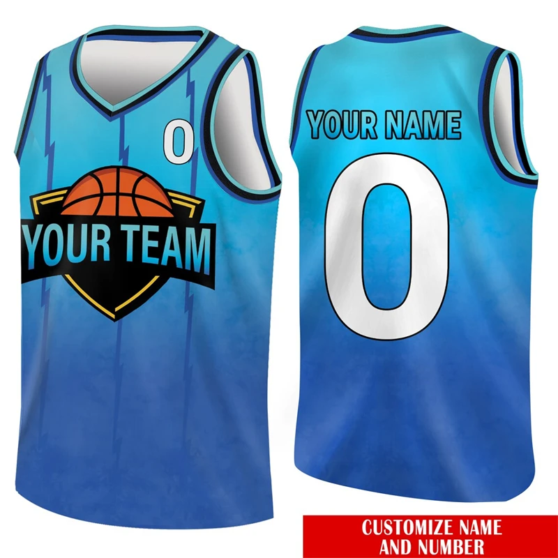 Customized Personality Basketball Vest Men Clothes Custom Number Name V-neck Sleeveless Sport Fashion Fitness Quick Dry Tank Top