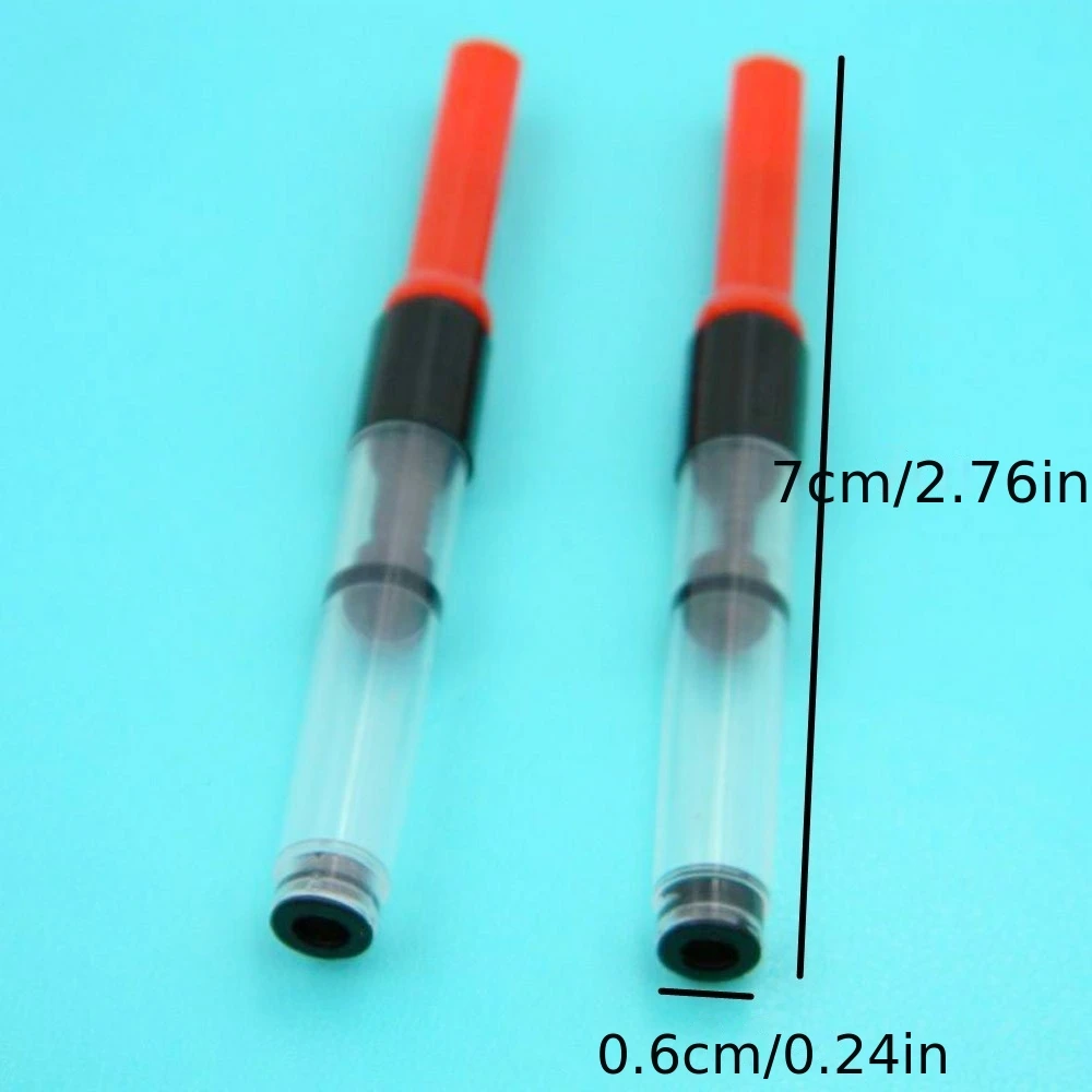 5pcs red Fountain Pen Ink Converter Cartridges 3.4mm Hot Sale Pen Refill Stationery Office School Supplies image 2