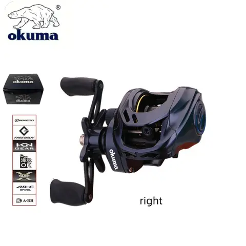 OKUMA Fiskerulle 6.3:1 12 kg Max dragrulle Gjutrulle Explosionssäker lina Saltvattensfiskehjul för sötvatten 12 best sales Okuma-rulle - №4