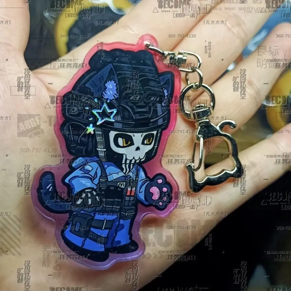Anime chaveiro feminino call of duty acrílico chaveiro homem engraçado chaveiro pingente ornamento acessórios amigo presente
