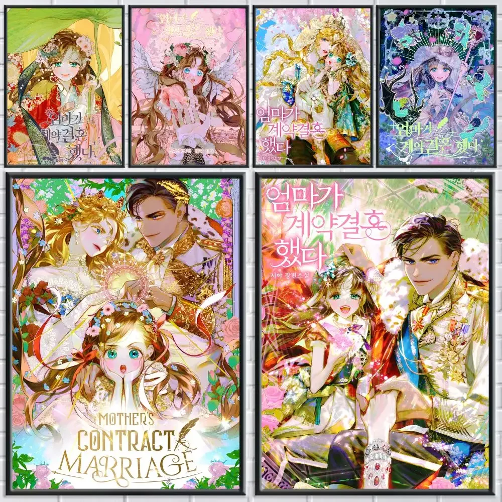 comic Mother’s Contract Marriage WEBTOON HD Self Adhesive Waterproof Art Print Wall Decor for Bedroom Living Room Home Gift