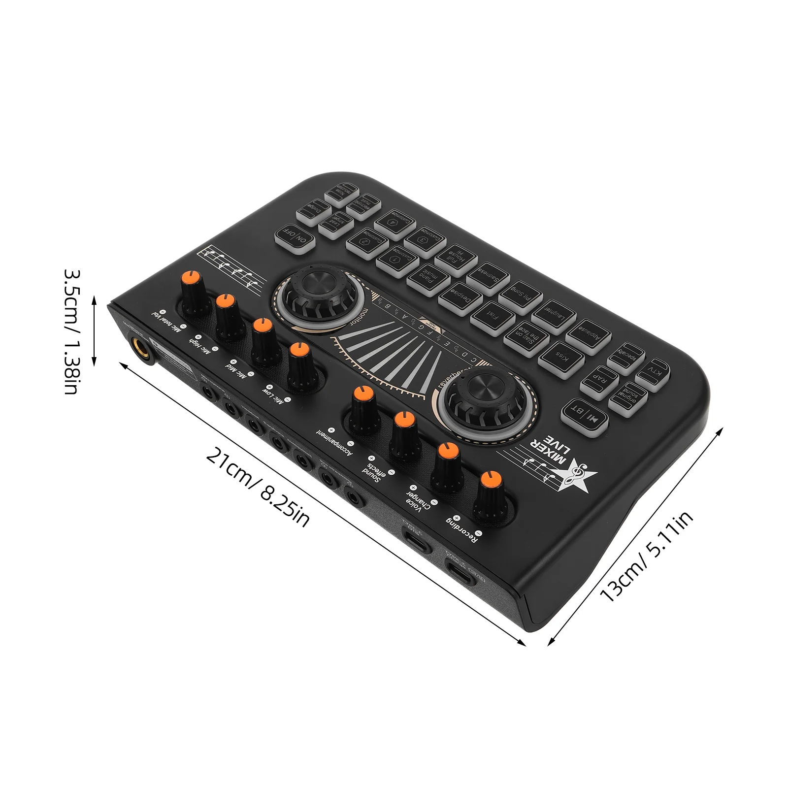 1 set 1 Set Live Streaming Audio Controller Digital Dj Mixer Console With Wireless, Condenser Mic Input, Voice Effects, Portable - Image 6