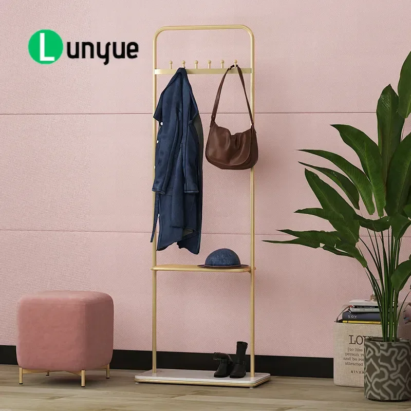 Nordic Floor to Ceiling Coat Rack Multi Functional Storage Clothes Display Hanger for Bedroom Hotel Clothing Store Space