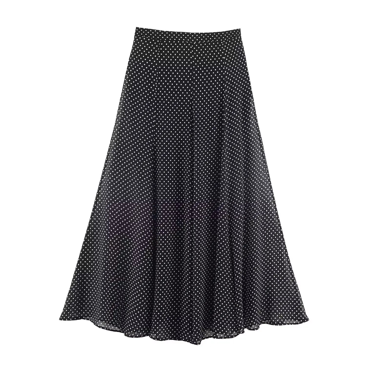 KONDALA Vintage Polka Dot Vrouwen Sets Chiffon Strikje Losse Blouses Losse Lange Rokken Mode 2026 Lente Zomer Vakantie Pakken