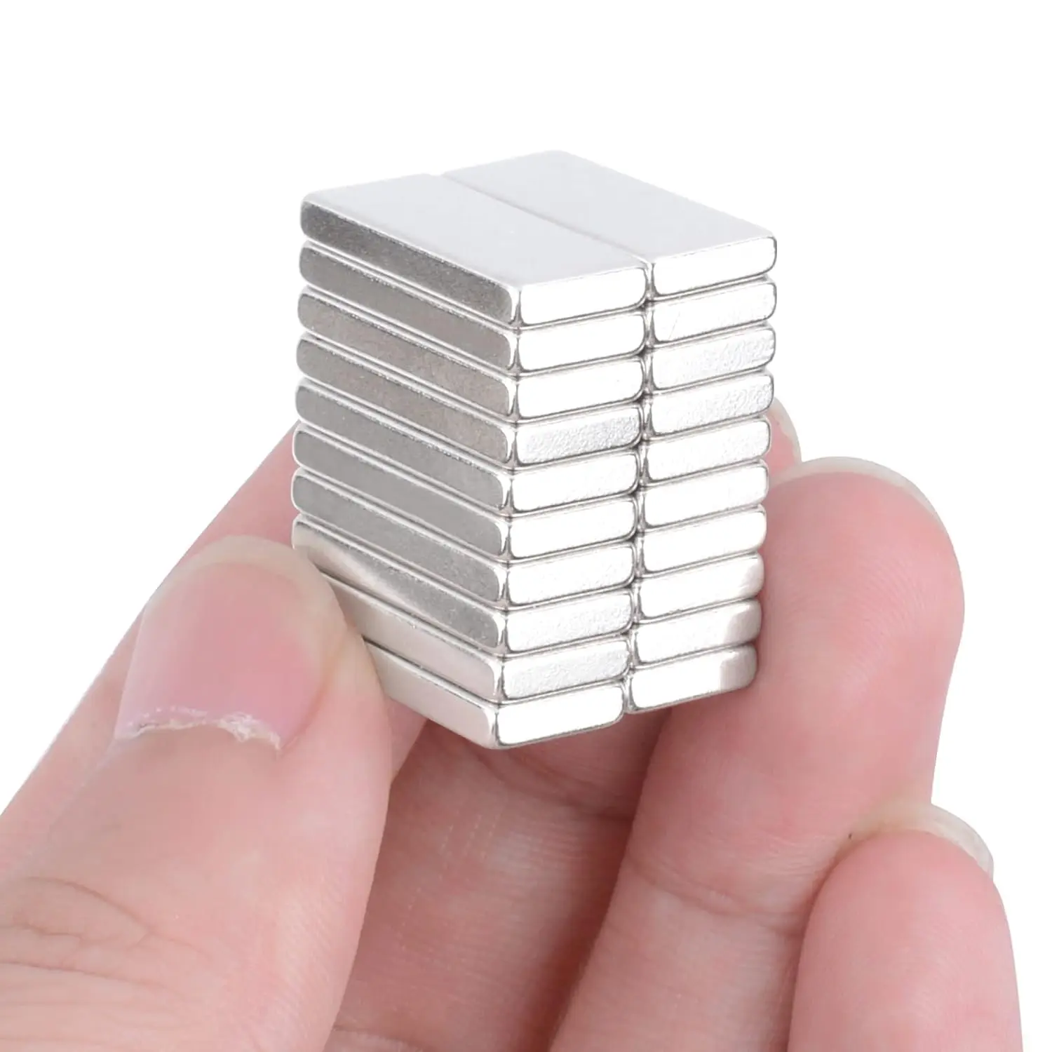 Neodymium Bar Magnets, 20x10x2mm 60Pcs Small Strong Rare Earth Magnet, Strong Rectangular Magnetic Bar, Mini Powerful Magnets