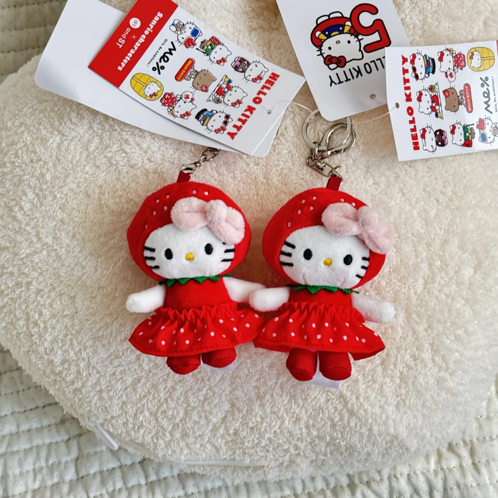 

Kawaii Hello Kitty популярный King Strawberry Kitty плюшевая сумка кулон брелок аксессуары милый подарок