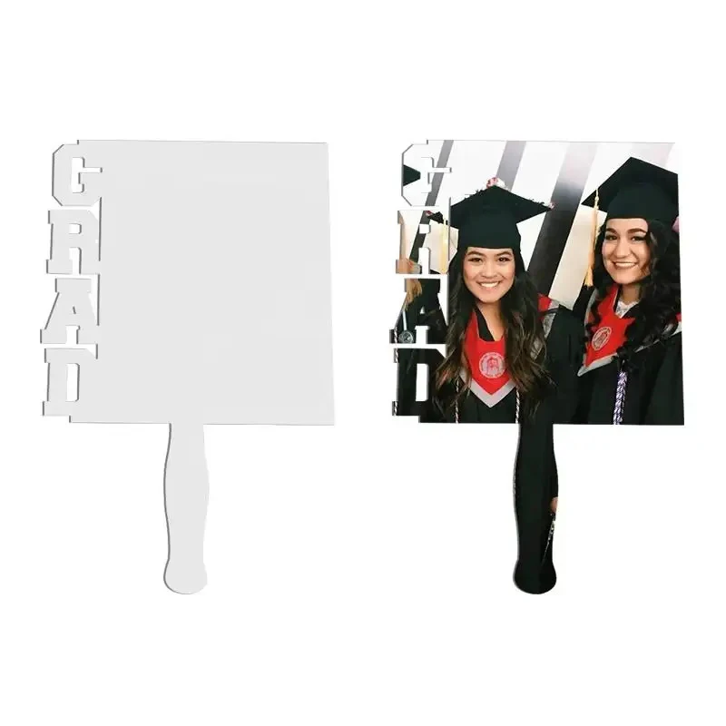 5 Pcs 2025 Fans Sublimation Blanks Grad Fans For Custom Graduation Memory Gifts 2025 Graduation New