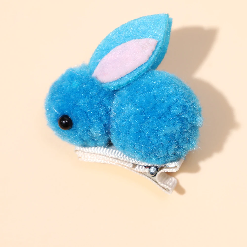 New Cute Bunny Hairpins Kids Plush Bunny Barrette Headwear Animal Children Hair Clips Sweet Girls Hairpins Hair Accessories