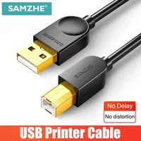 SAMZHE USB2.0 Print Cable USB 2.0 Type A Male To B Male Sync Data Scanner Cable  for HP Canon Epson Printer