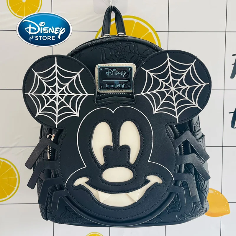 Disney Zwarte Mickey Spider Rugzak Dubbele Schoudertas Rave Festival Mode Cosplay Disneybound Schattige Halloween Rugzakken