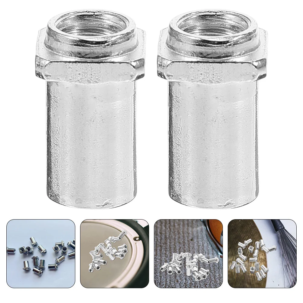 10 Pcs Drum Screw Nut Swivel Nuts Musical Instrument Accessories Spare Part for Tom Lug Silver Floor Supply Parts