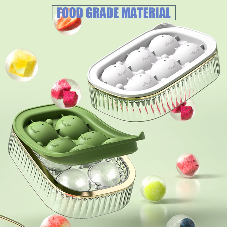 Food Grade Reusable Ice Maker IceCream Tools Ice Ball Mold Round Square IceTray Mold Silicone Ice Cube Mold Kitchen Gadgets