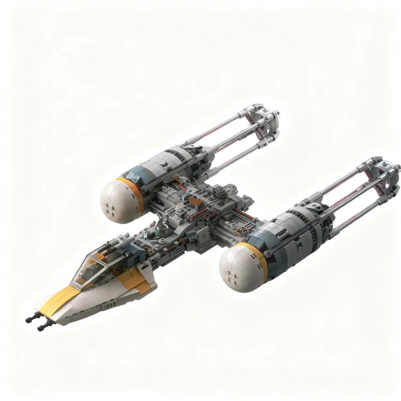 

892PCS MOC Space War PiXEL DANs BTL A4 YWING Gold Squadron Model Custom Puzzle DIY Creative Ideas Kids Toy Birthday Gift Child
