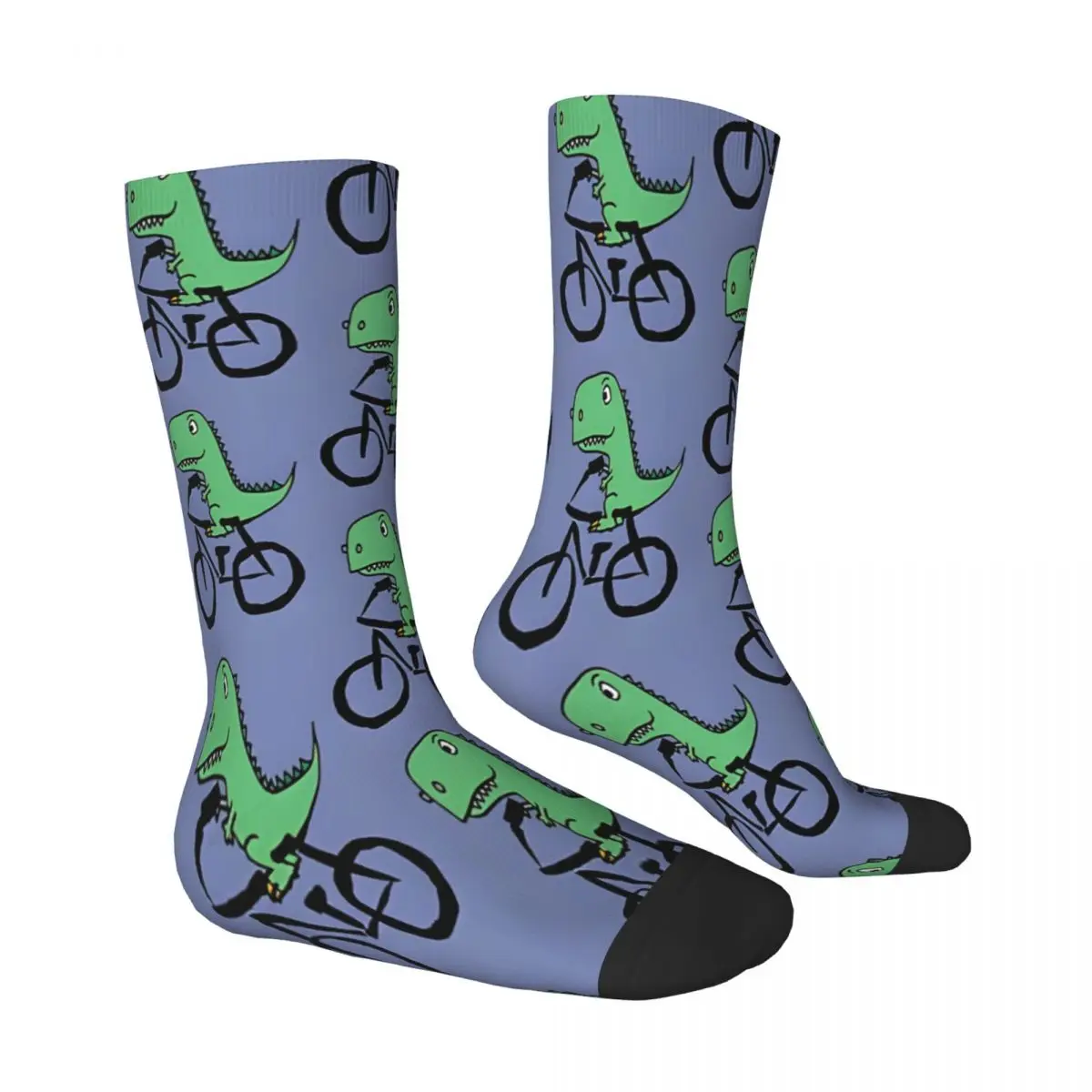 T-Rex Bike   Socks Male Mens Women Winter Stockings Printed