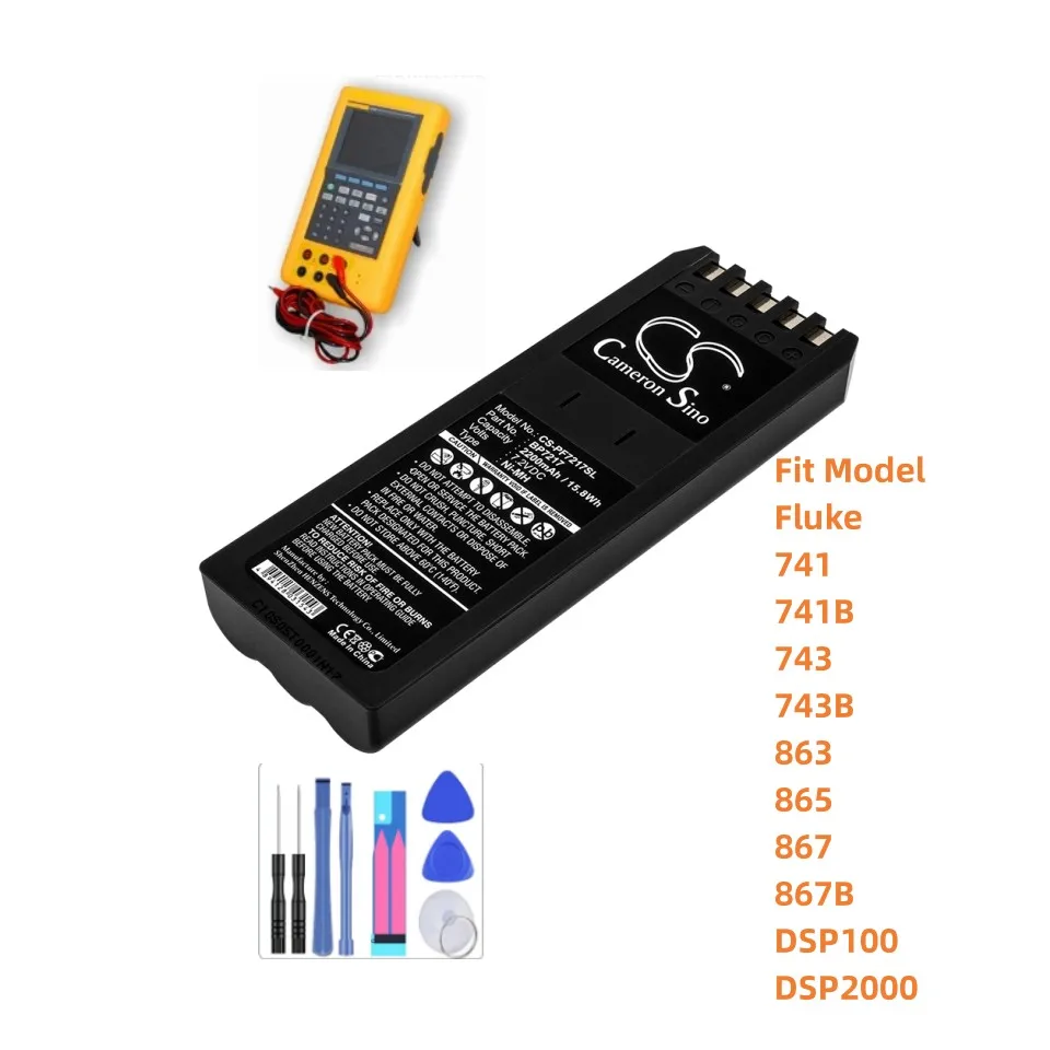 

Cameron Sino 2200mAh Battery BP7217 for Fluke 741, 741B, 743, 743B, 863, 865, 867, 867B, DSP100, DSP2000