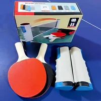 Juego de combinación de raqueta de tenis de mesa, columna de malla portátil, juego de estante de malla de tenis de mesa estirable estándar para el hogar, ejercicio