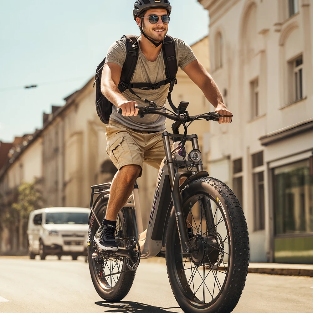 

Двойной мотор 2000 Вт, 26 дюймов, электрический горный велосипед для взрослых, 7-скоростной электрический велосипед, Ebike с толстыми шинами, 17,5 Ач