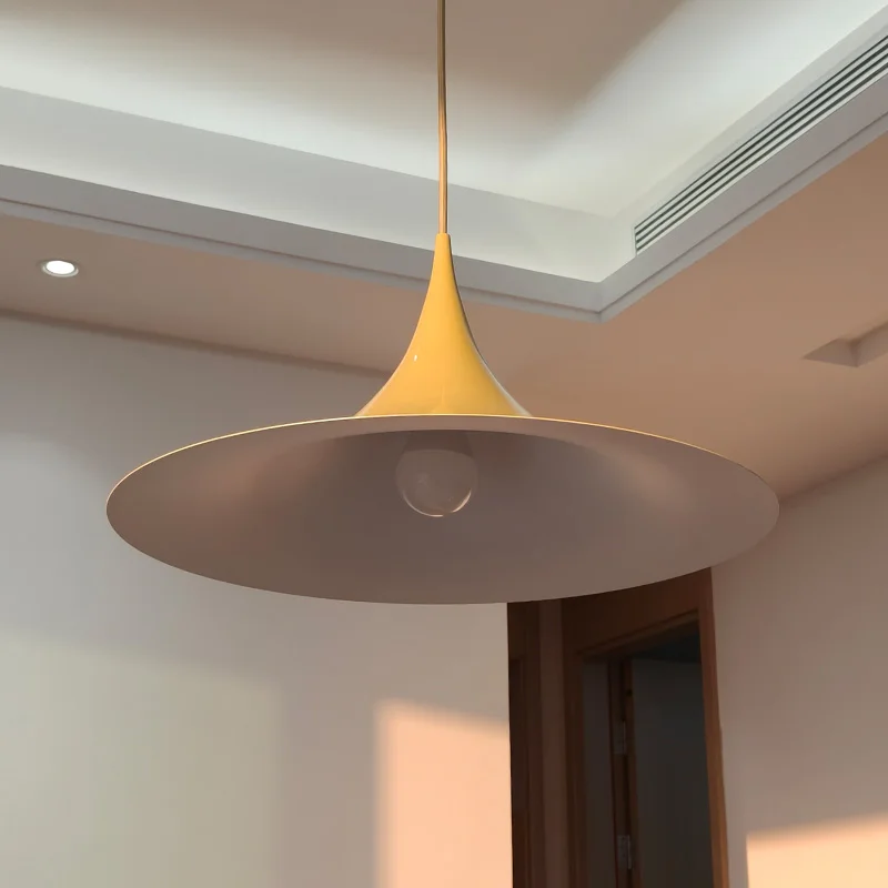 Horn Shaped Danish Design Pendant Lamp LED Minimalist Chandelier for Kitchen Island Dining Table Restaurant Living Room