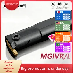MGIVR/L2016 MGIVR2520 MGIVR3125 MGIVR3732 MGIVL Grooving Tool Holder Straight Shank Internal Turning Tool Lathe Bar