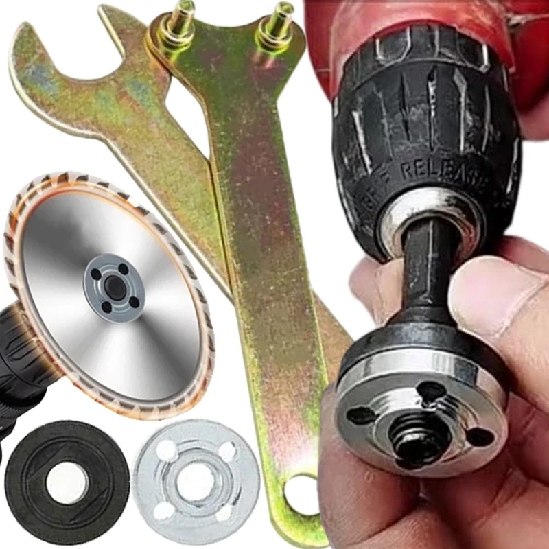 

5 In 1 Electric Grinder Disc Adapter Angle Grinder Convert Kit Grinding Connecting Rod Cutting Disc Polishing Wheel Power Tool