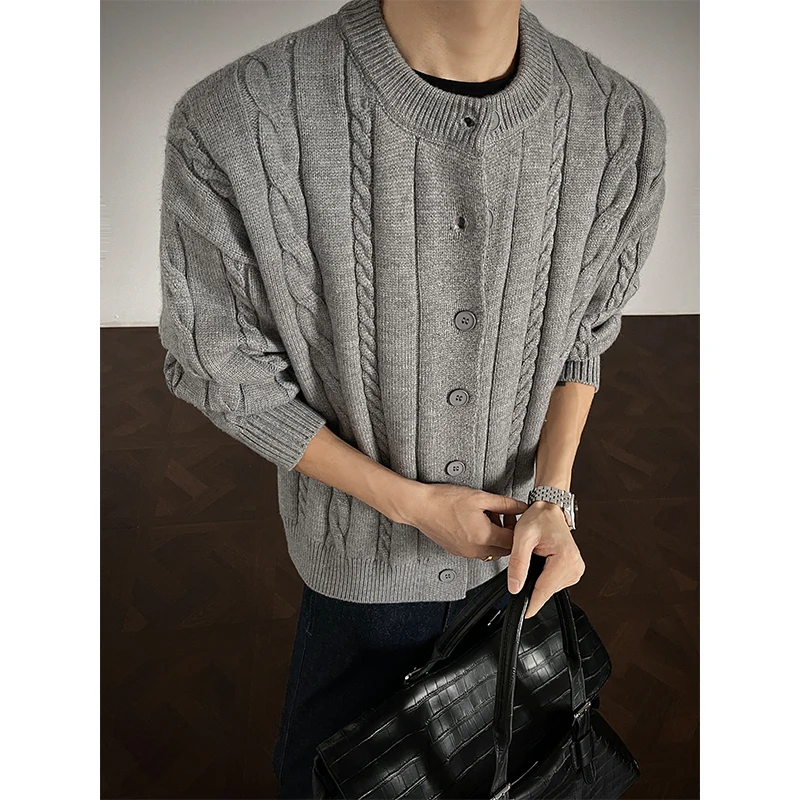 

Winter Cardigan Sweater Men Warm Fashion Casual Knitted Sweater Cardigan Men Korean Long Sleeved Sweater Mens Jumper Clothes